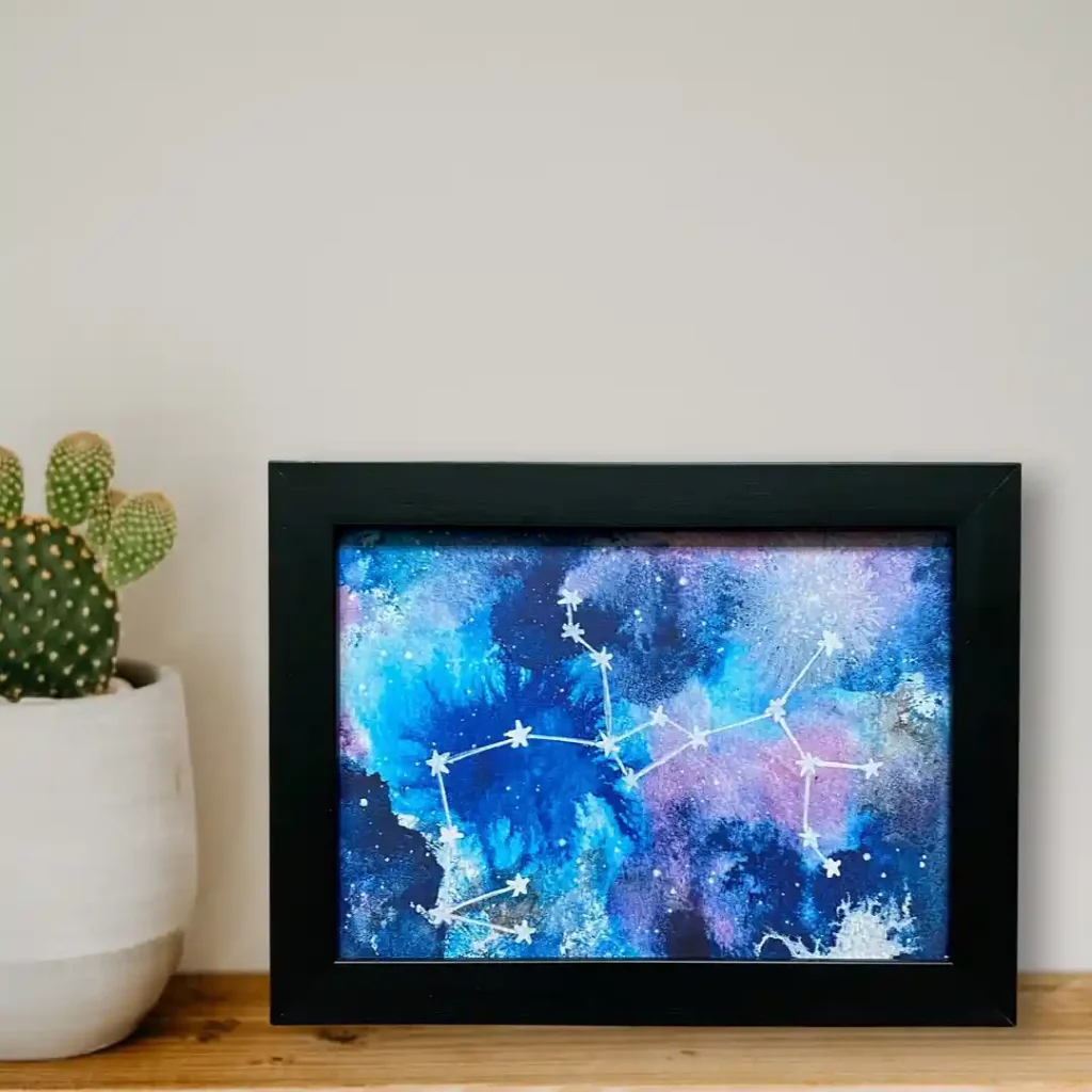 Watercolor Constellation Drawing Ideas 7