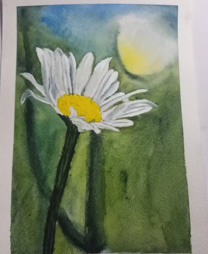 Watercolor Daisy Drawing Ideas (22)