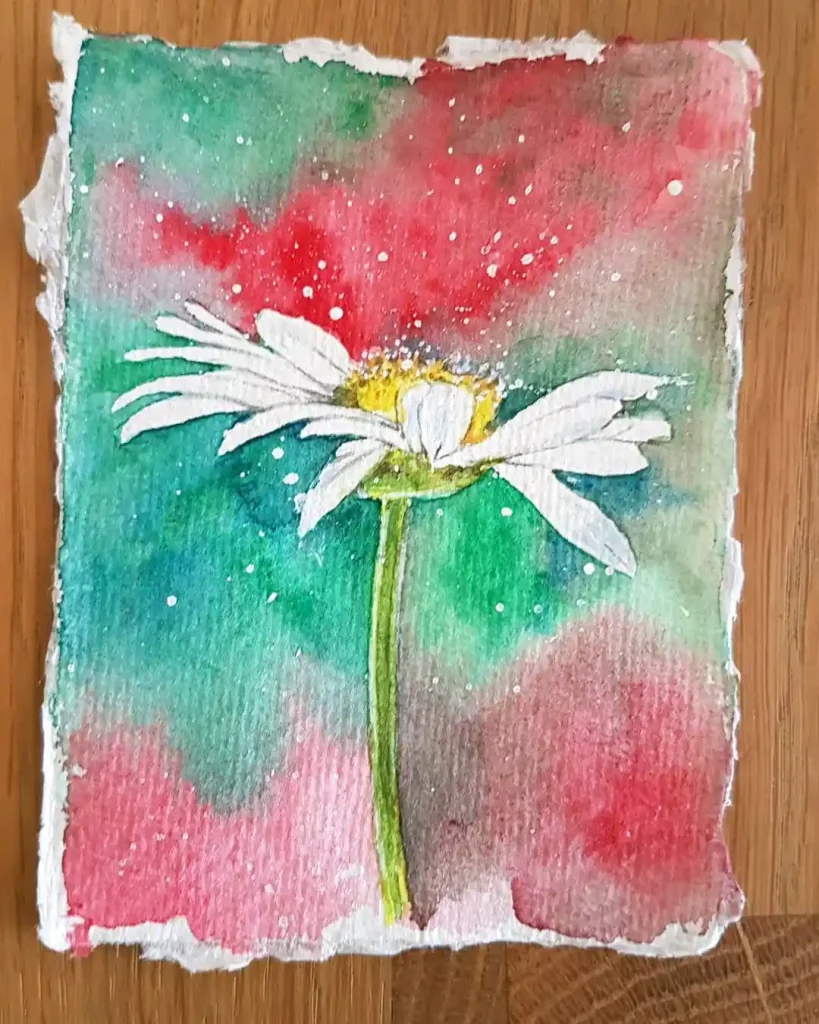 Watercolor Daisy Drawing Ideas (4)