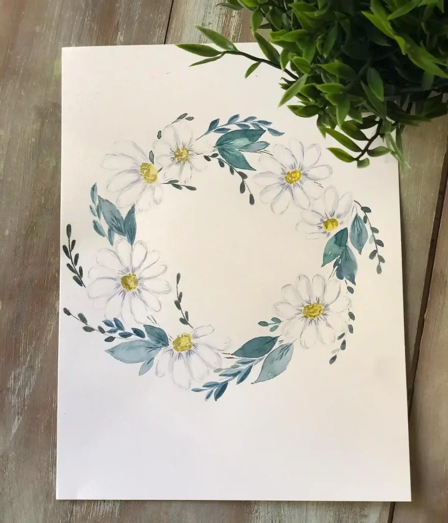 Watercolor Daisy Drawing Ideas (6)