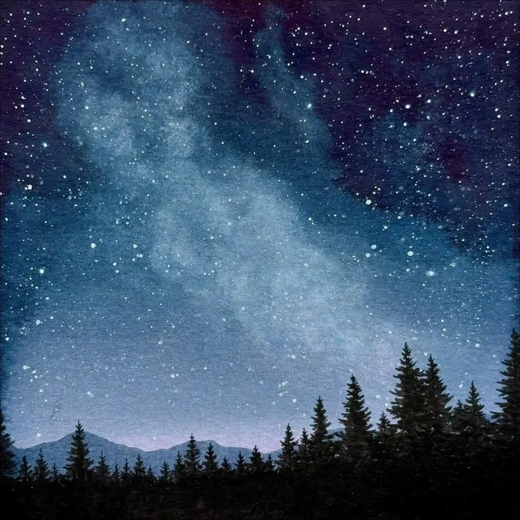 Watercolor Galaxy Drawing Ideas 1