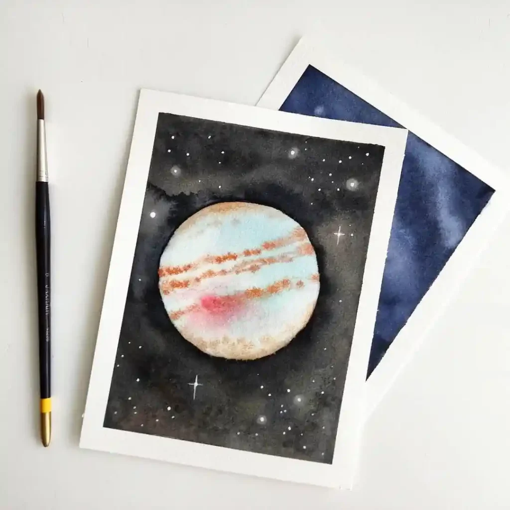 Watercolor Galaxy Drawing Ideas 12
