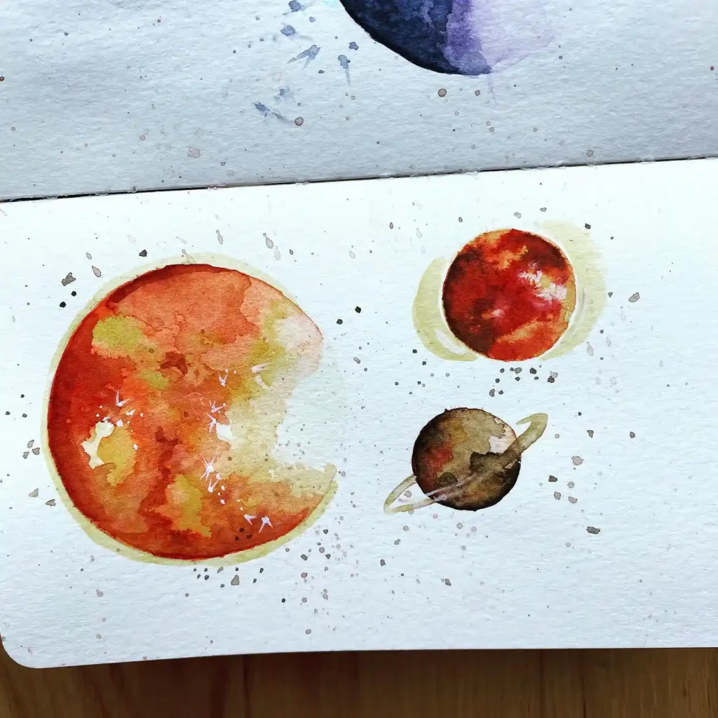 Watercolor Galaxy Drawing Ideas 19
