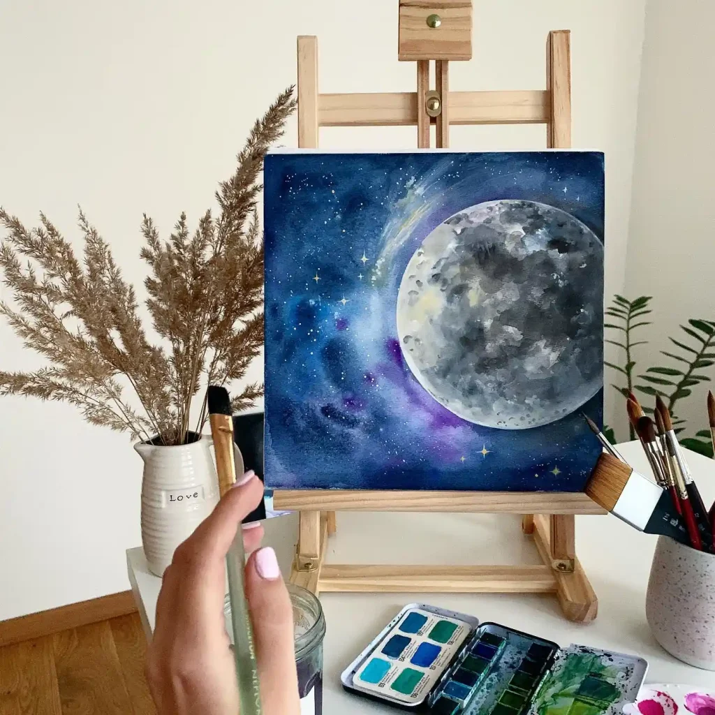 Watercolor Galaxy Drawing Ideas 6