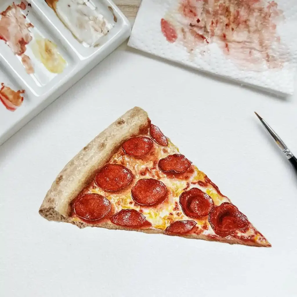 Watercolor food Drawing Ideas 11