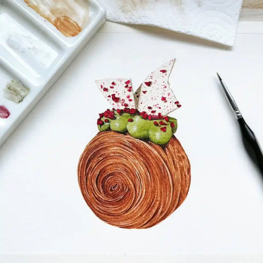 Watercolor food Drawing Ideas 12