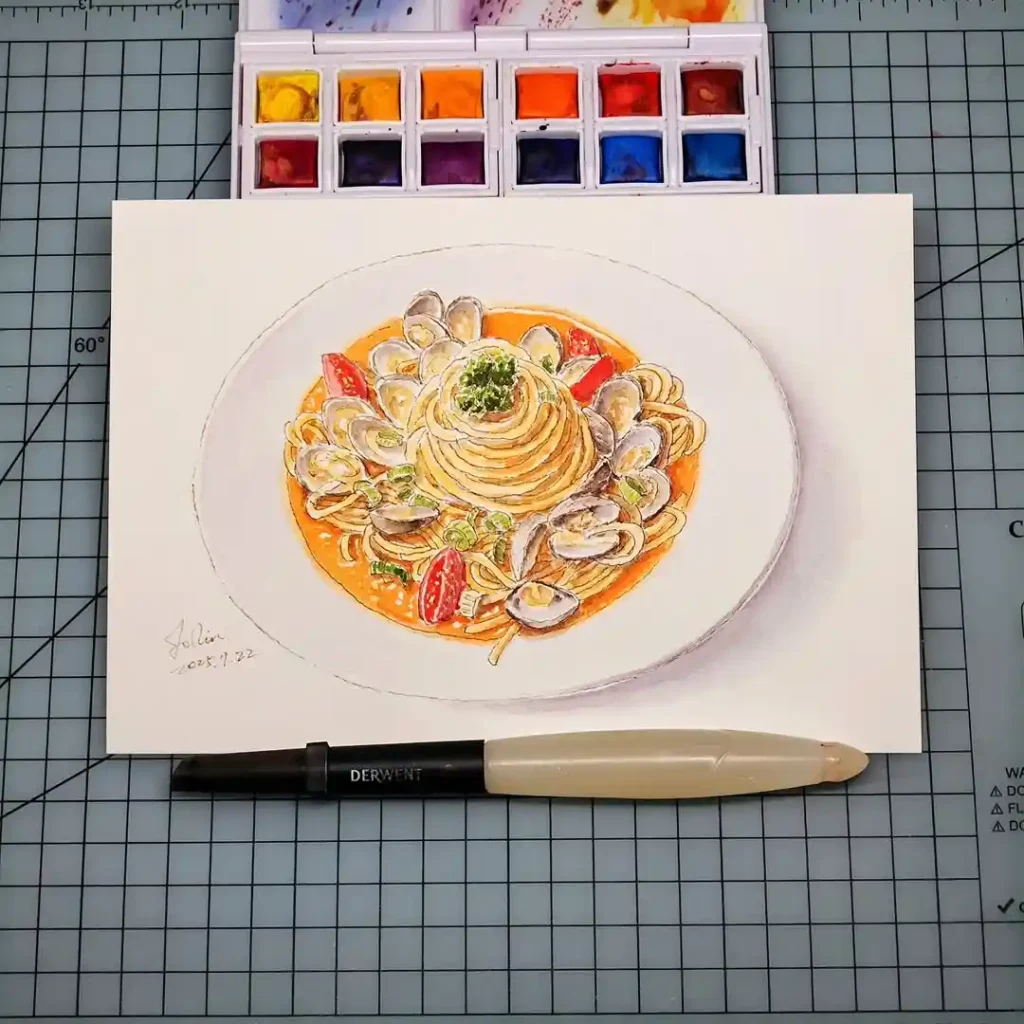 Watercolor food Drawing Ideas 13
