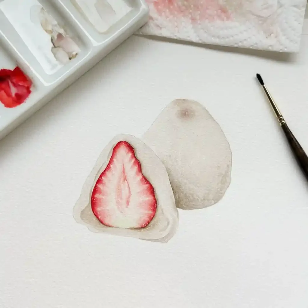 Watercolor food Drawing Ideas 17