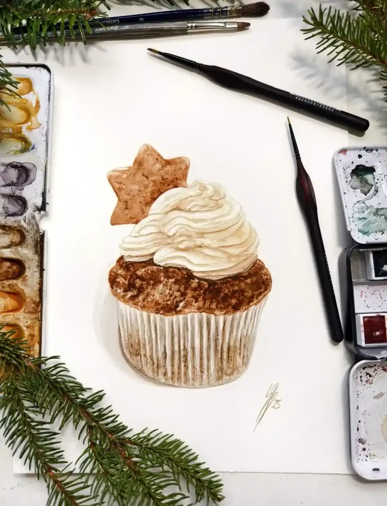 Watercolor food Drawing Ideas 18