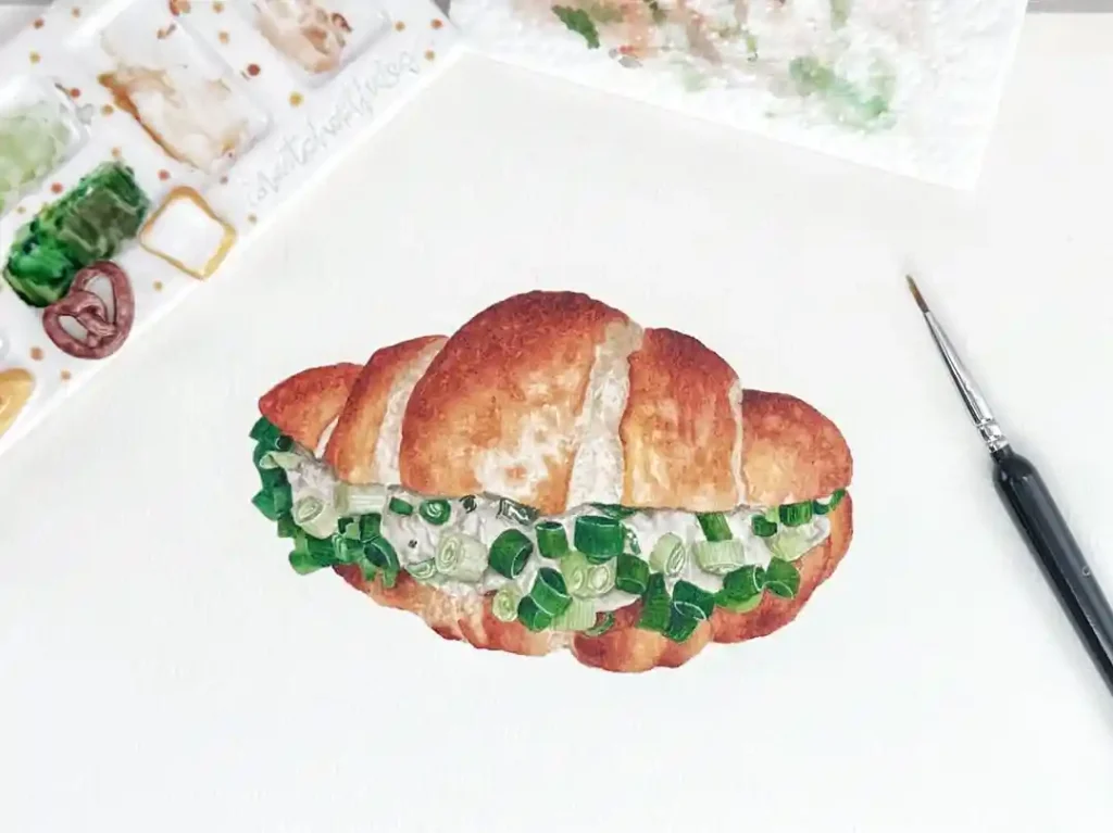 Watercolor food Drawing Ideas 19