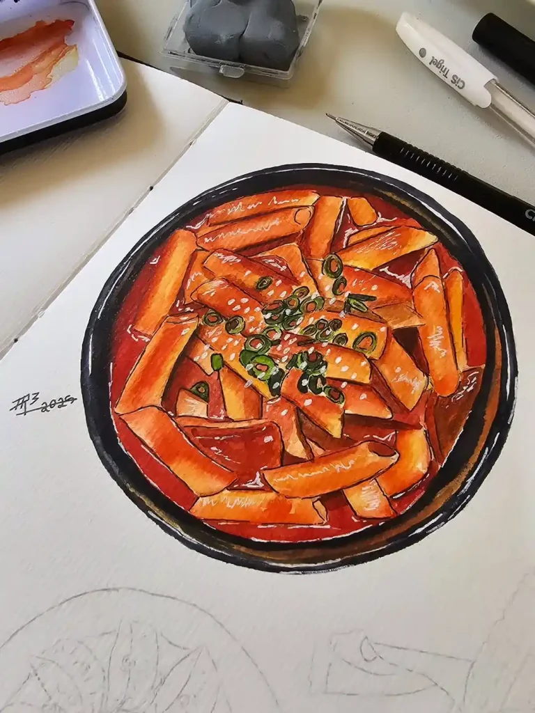 Watercolor food Drawing Ideas 22