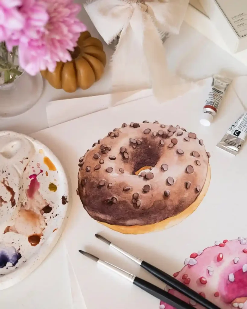 Watercolor food Drawing Ideas 24