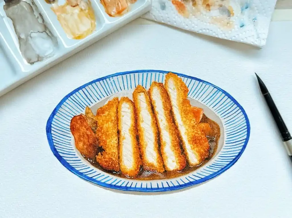 Watercolor food Drawing Ideas 26