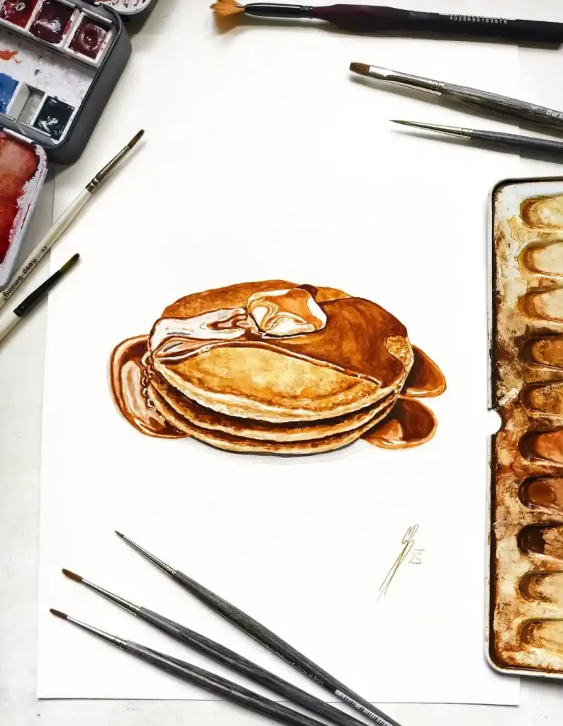 Watercolor food Drawing Ideas 7