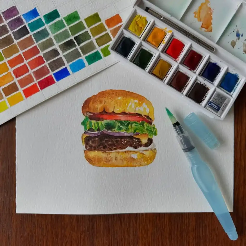 Watercolor food Drawing Ideas 8