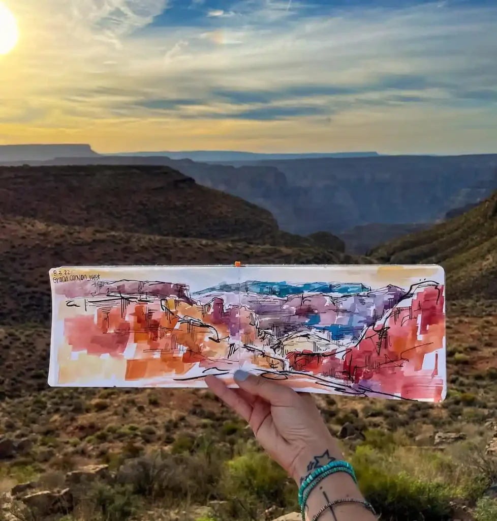 Watercolor Grand Canyon Drawing Ideas 10
