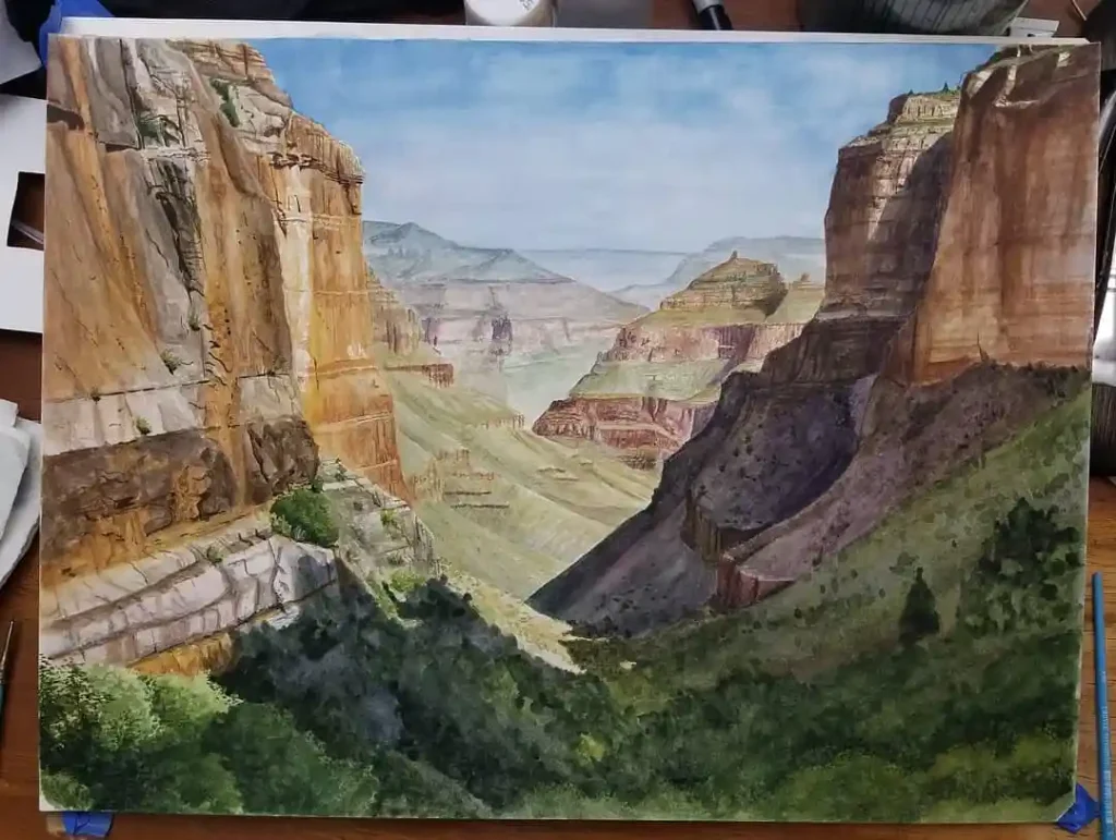 Watercolor Grand Canyon Drawing Ideas 13