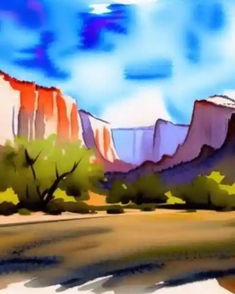 Watercolor Grand Canyon Drawing Ideas 16