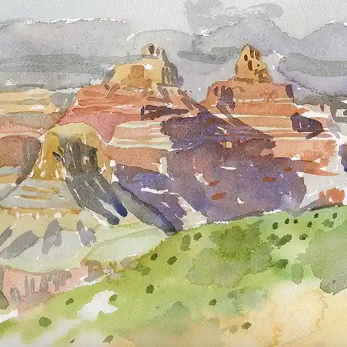 Watercolor Grand Canyon Drawing Ideas 17
