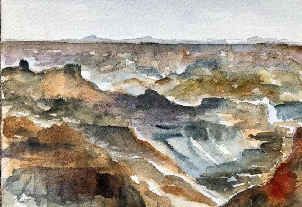 Watercolor Grand Canyon Drawing Ideas 19