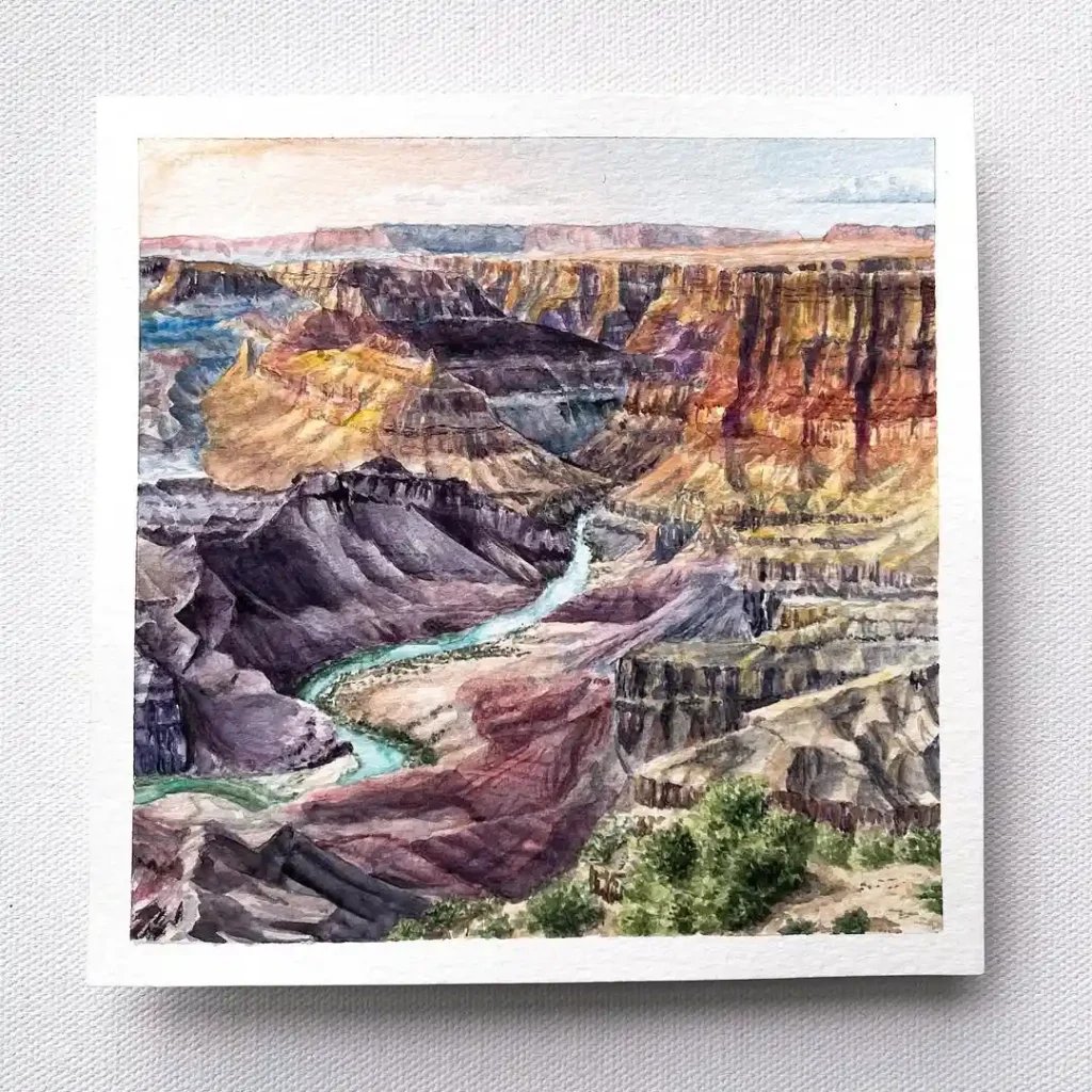 Watercolor Grand Canyon Drawing Ideas 2