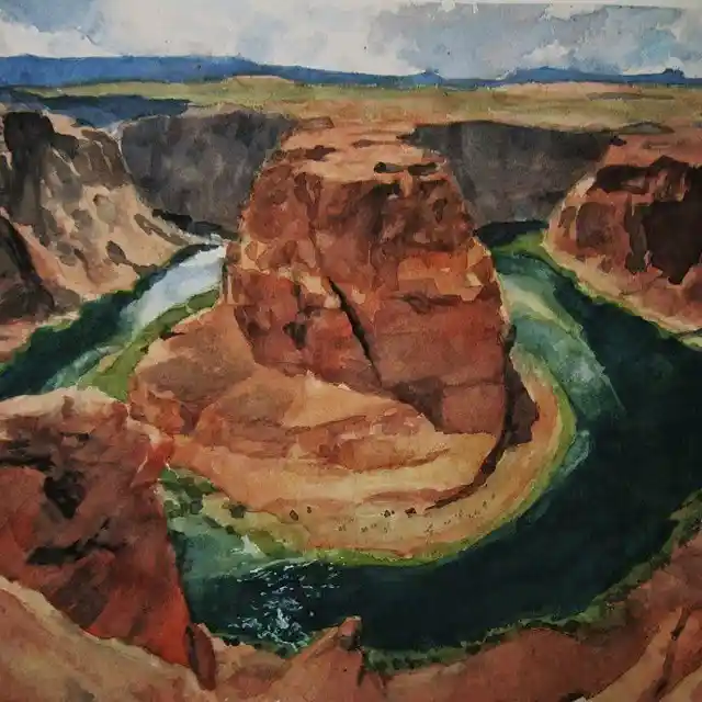 Watercolor Grand Canyon Drawing Ideas 6
