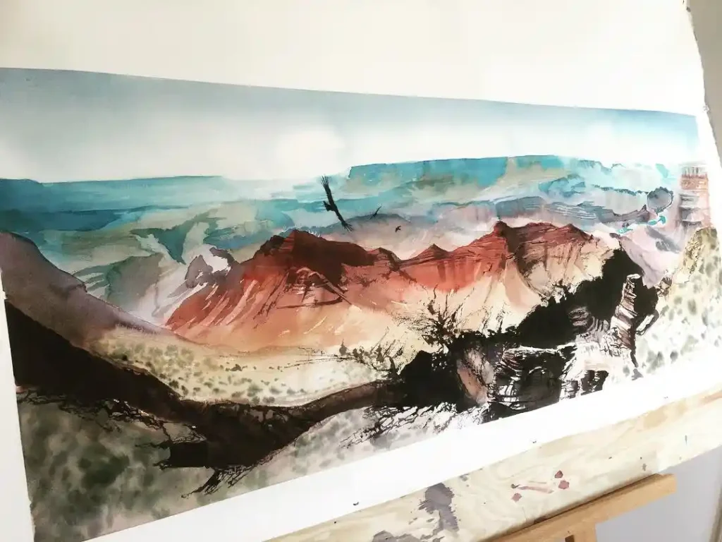 Watercolor Grand Canyon Drawing Ideas 8