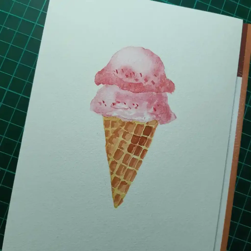 Watercolor Ice cream Drawing Ideas 10