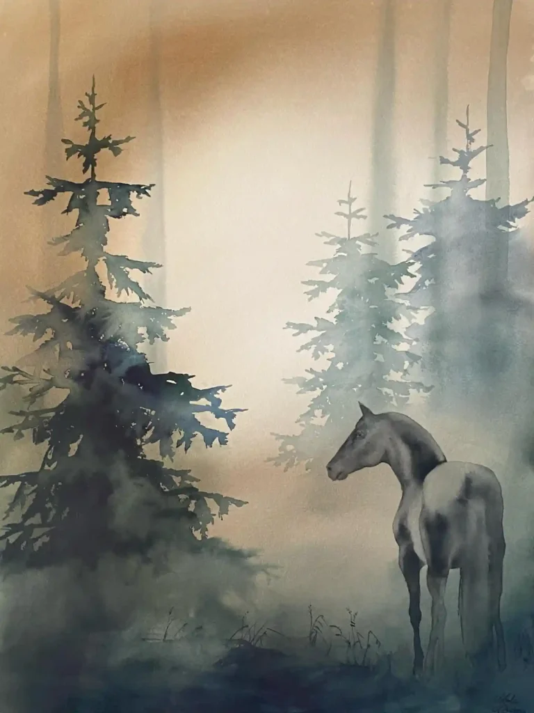 Watercolor Jungle Drawing Ideas 1