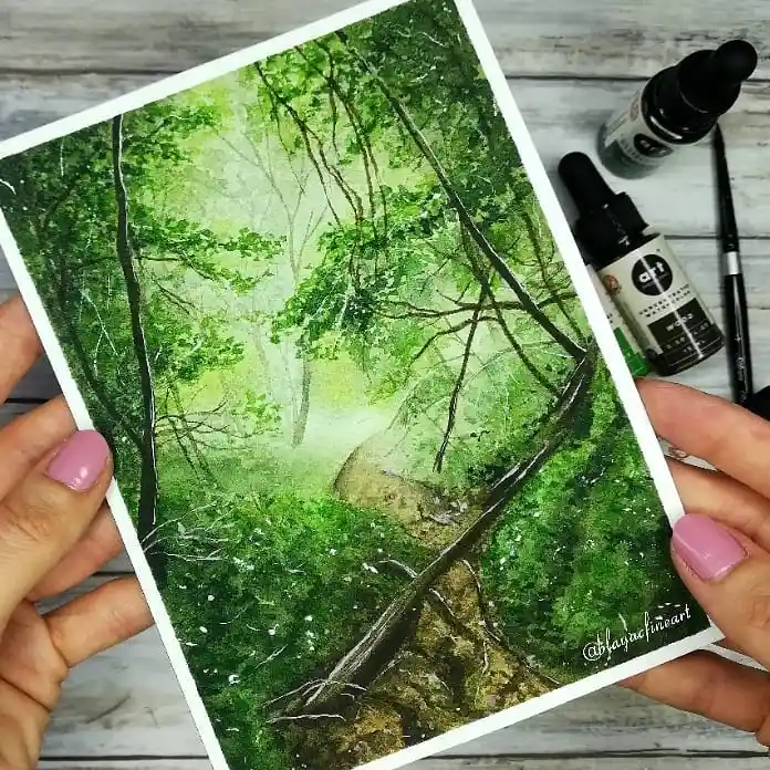 Watercolor Jungle Drawing Ideas 10