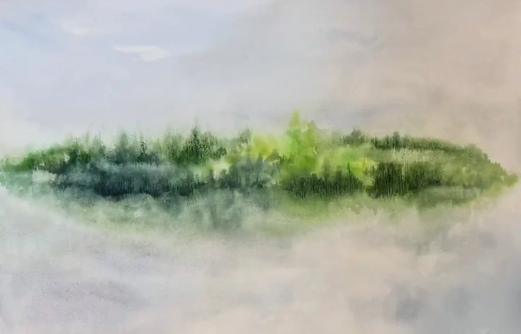 Watercolor Jungle Drawing Ideas 11