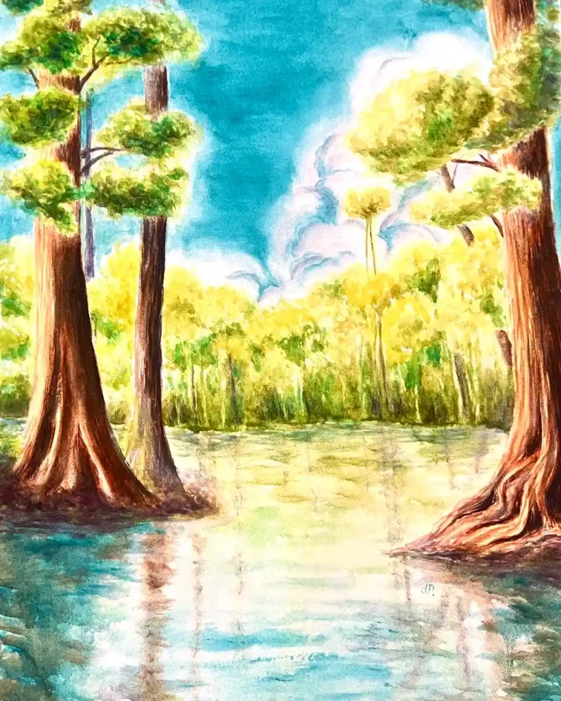 Watercolor Jungle Drawing Ideas 16