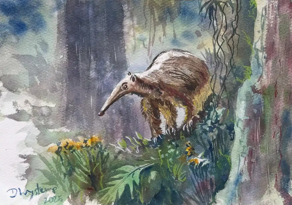 Watercolor Jungle Drawing Ideas 18