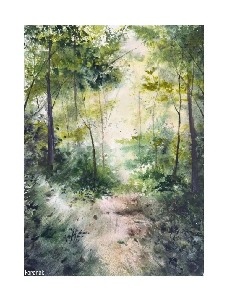 Watercolor Jungle Drawing Ideas 22