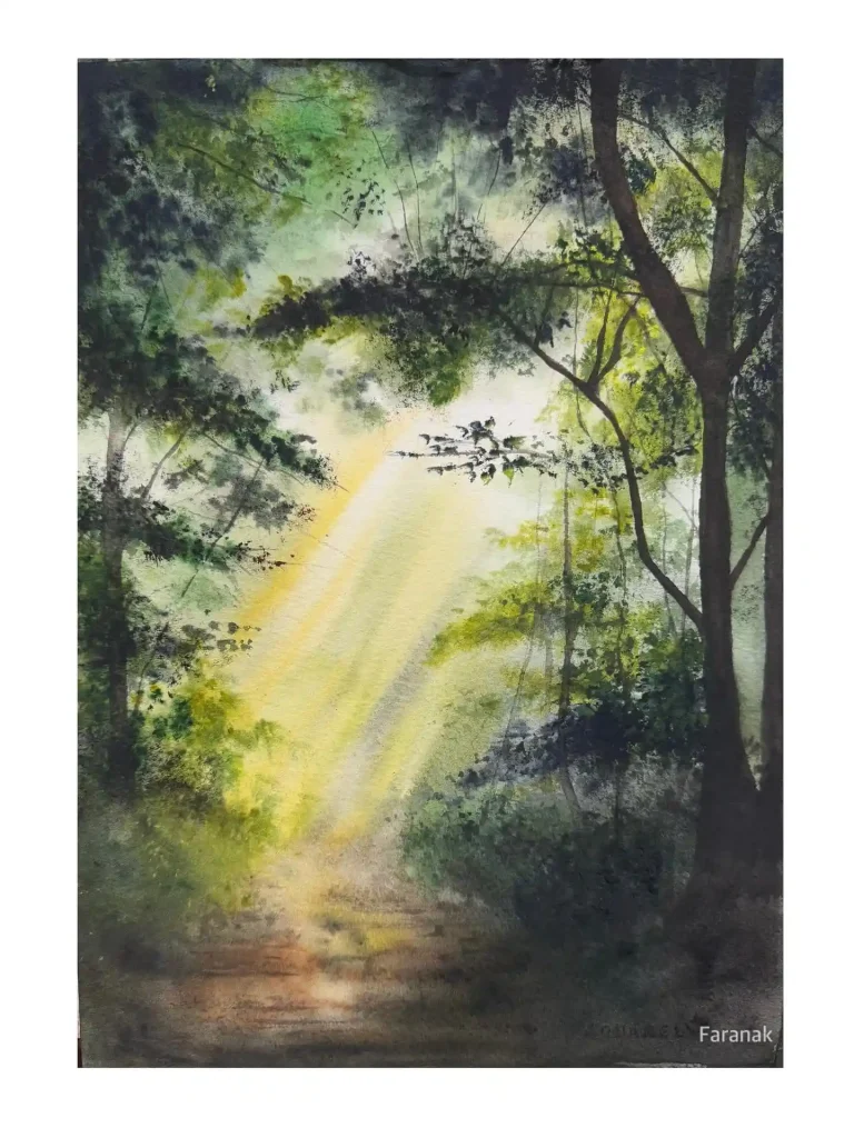 Watercolor Jungle Drawing Ideas 25