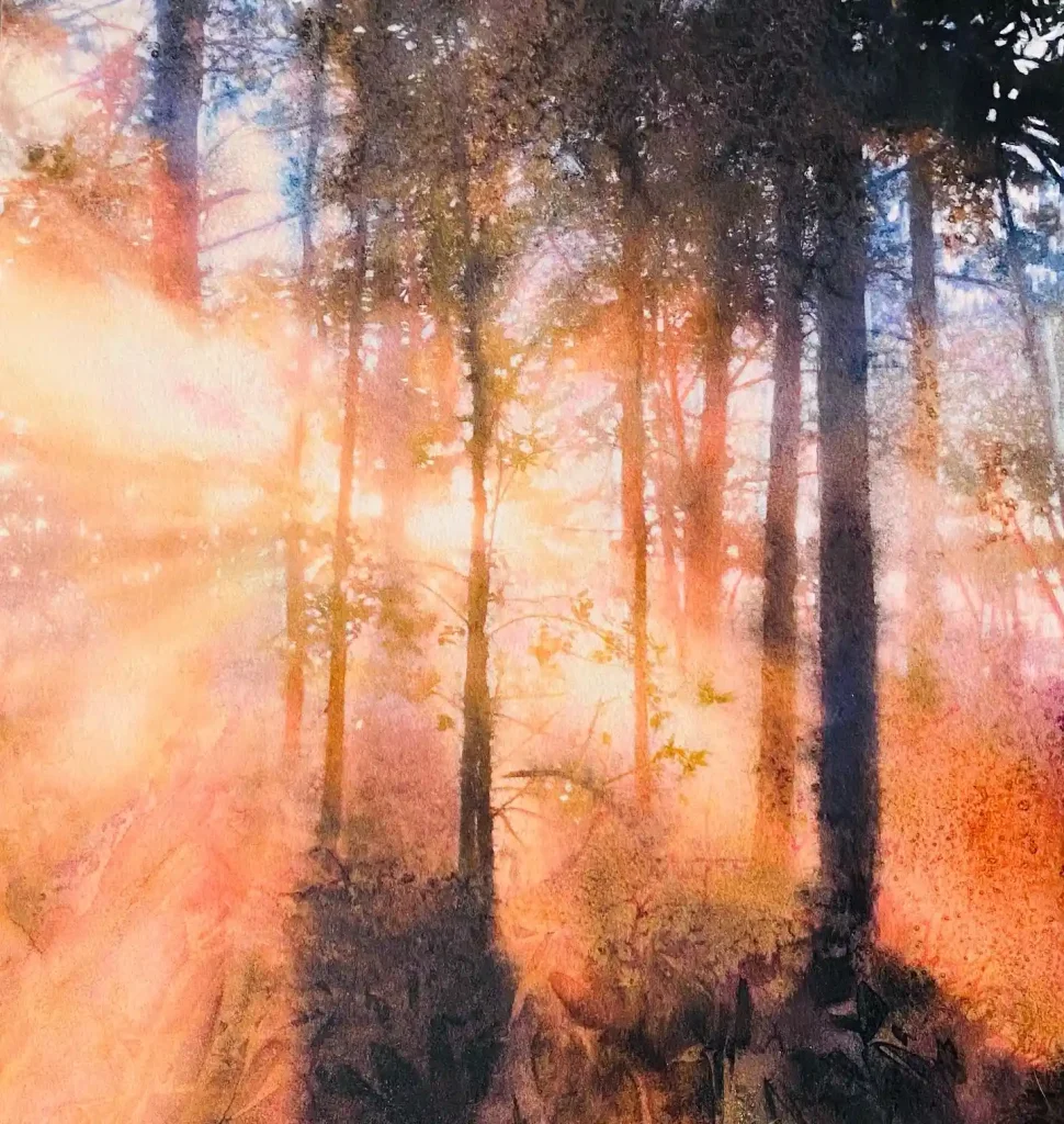 Watercolor Jungle Drawing Ideas 32