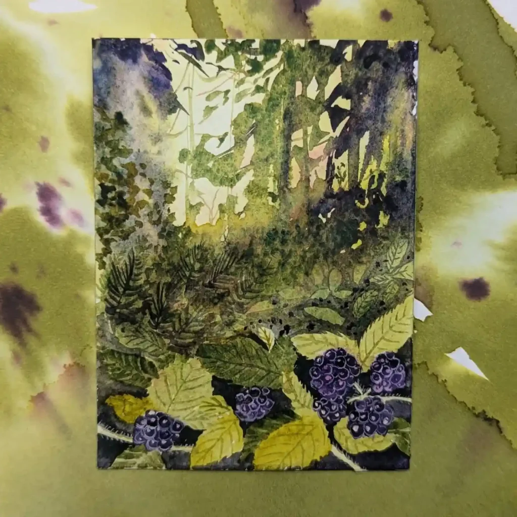 Watercolor Jungle Drawing Ideas 33