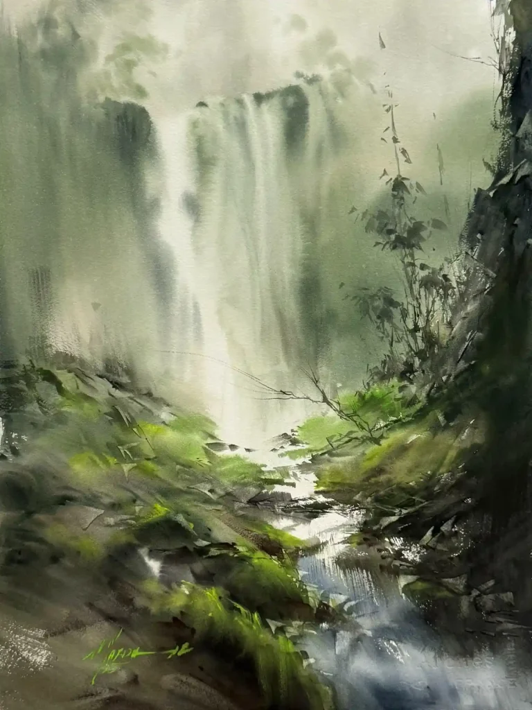 Watercolor Jungle Drawing Ideas 5