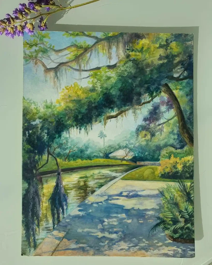 Watercolor Jungle Drawing Ideas 6