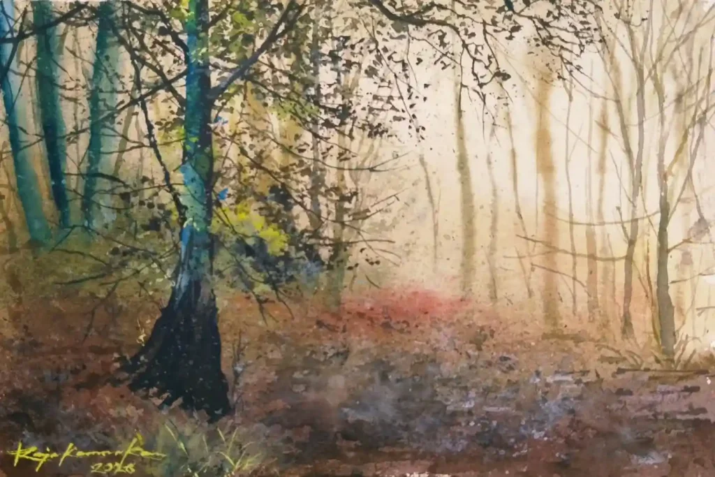 Watercolor Jungle Drawing Ideas 7