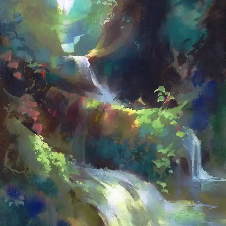 Watercolor Jungle Drawing Ideas 9