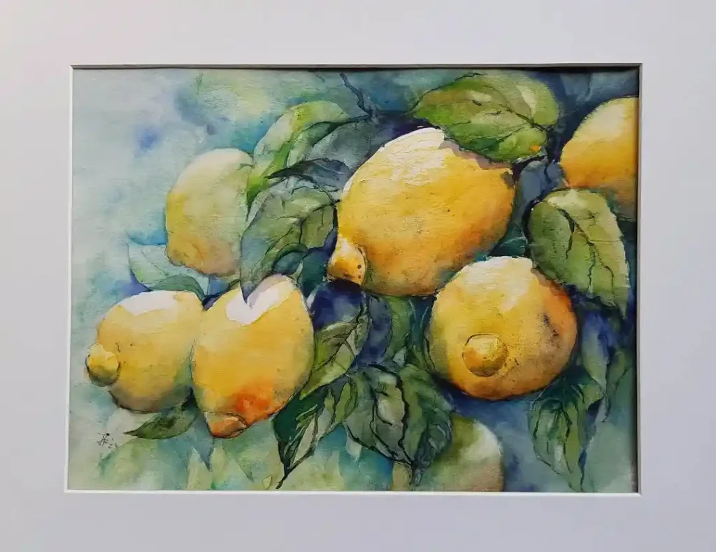 Watercolor Lemon Drawing Ideas 16