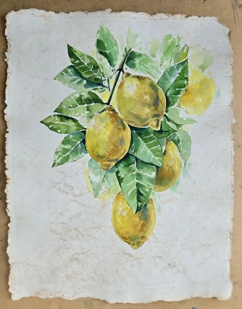 Watercolor Lemon Drawing Ideas 5