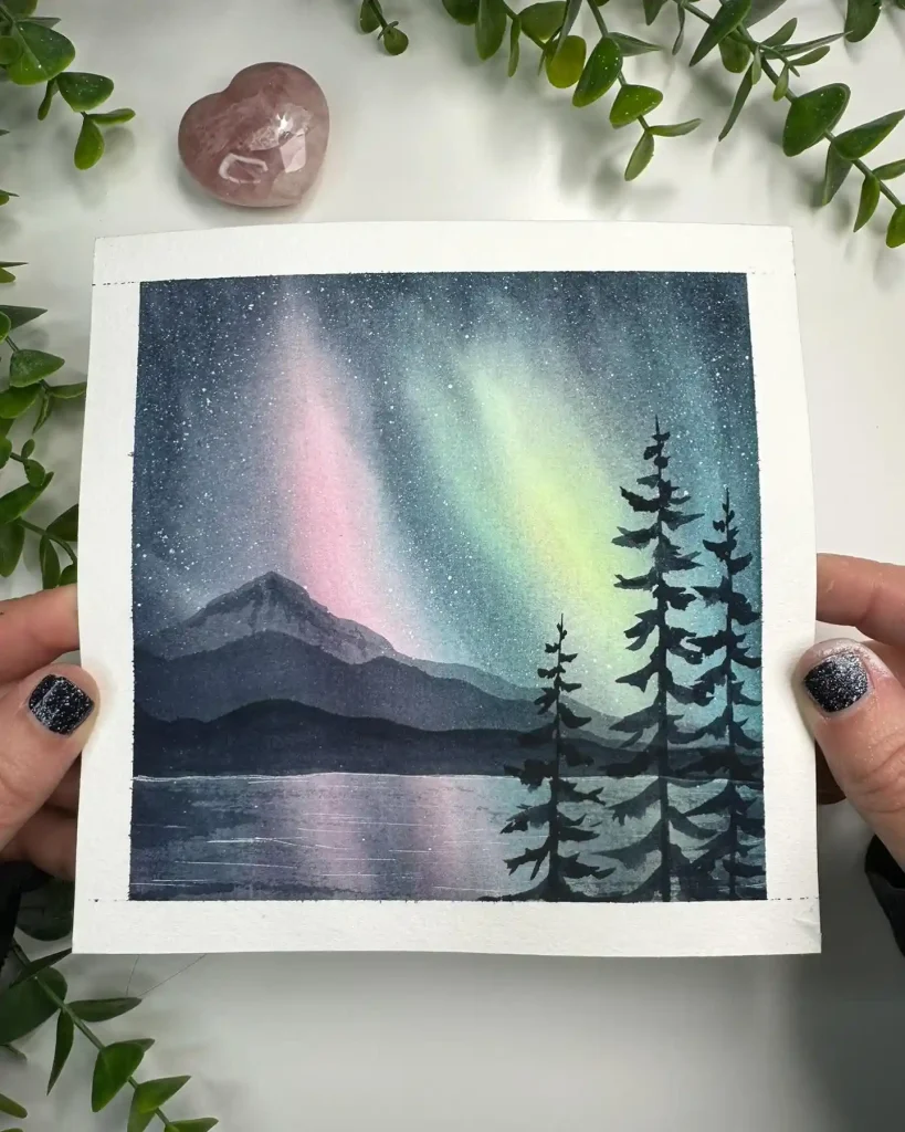 Watercolor Night Drawing Ideas 15