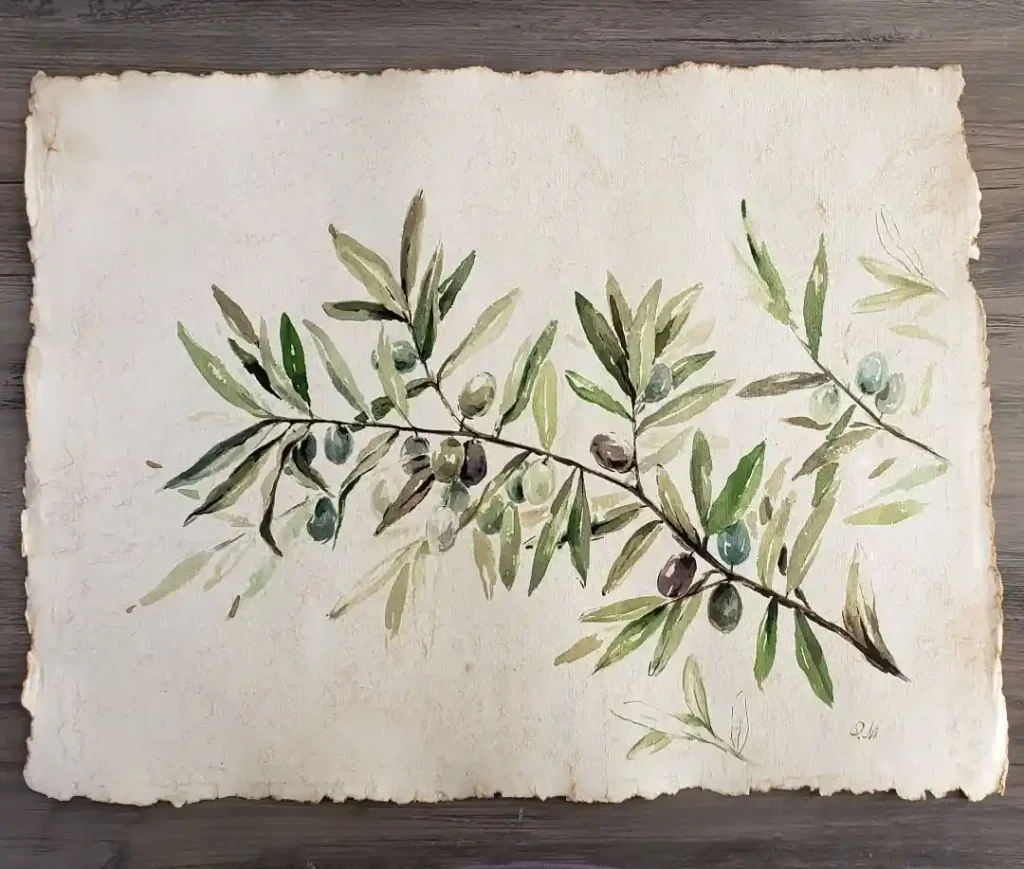 Watercolor Olive Drawing Ideas 2