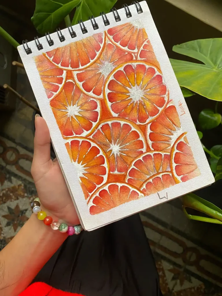 Watercolor Orange Drawing Ideas 12