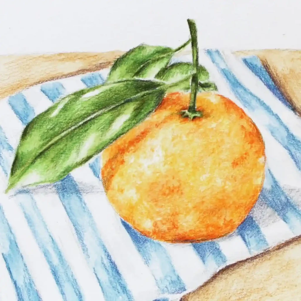 Watercolor Orange Drawing Ideas 13