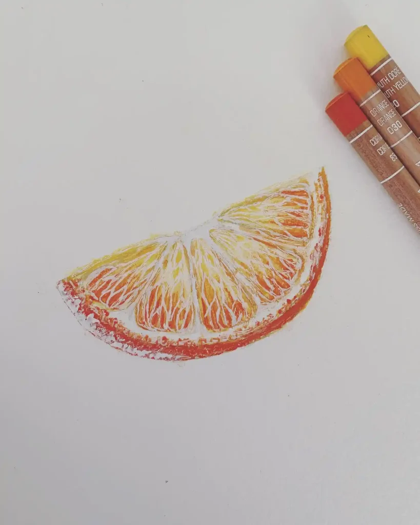 Watercolor Orange Drawing Ideas 2