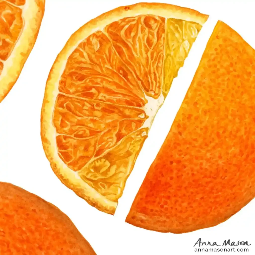 Watercolor Orange Drawing Ideas 21