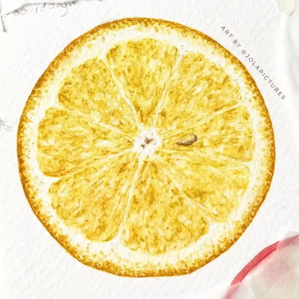 Watercolor Orange Drawing Ideas 3